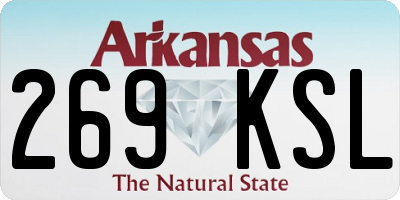 AR license plate 269KSL