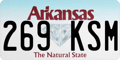 AR license plate 269KSM