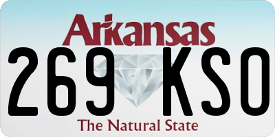 AR license plate 269KSO