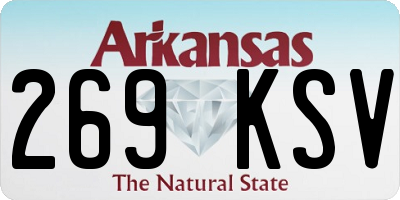 AR license plate 269KSV