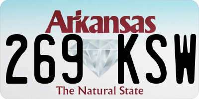 AR license plate 269KSW