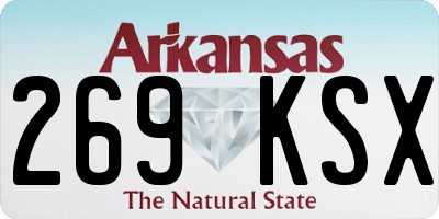 AR license plate 269KSX