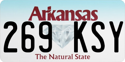 AR license plate 269KSY