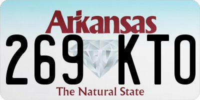 AR license plate 269KTO