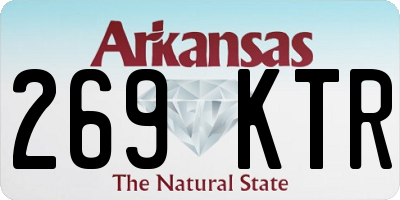 AR license plate 269KTR