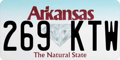 AR license plate 269KTW
