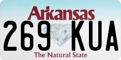 AR license plate 269KUA