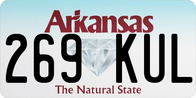 AR license plate 269KUL