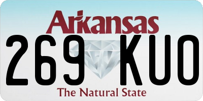 AR license plate 269KUO