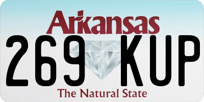 AR license plate 269KUP