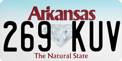 AR license plate 269KUV