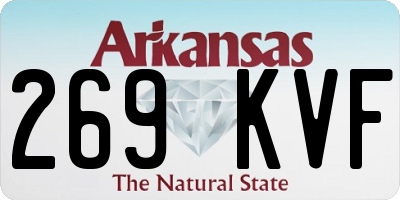 AR license plate 269KVF
