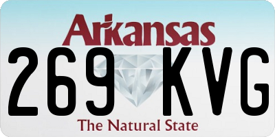 AR license plate 269KVG
