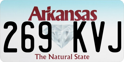 AR license plate 269KVJ