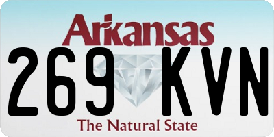 AR license plate 269KVN