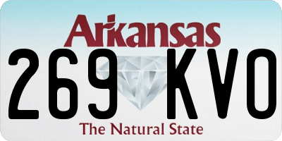 AR license plate 269KVO