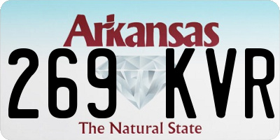 AR license plate 269KVR