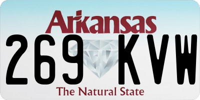 AR license plate 269KVW