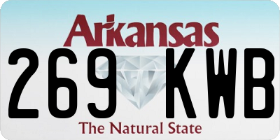 AR license plate 269KWB