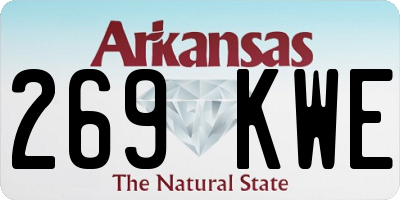 AR license plate 269KWE