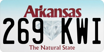AR license plate 269KWI