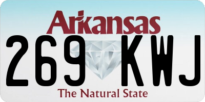AR license plate 269KWJ