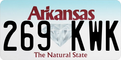 AR license plate 269KWK