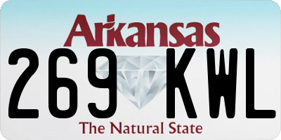 AR license plate 269KWL