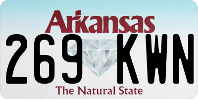 AR license plate 269KWN