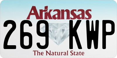 AR license plate 269KWP