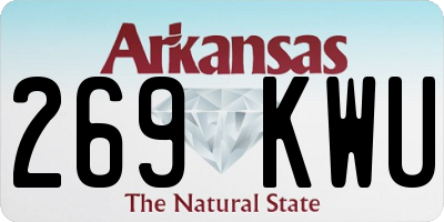 AR license plate 269KWU