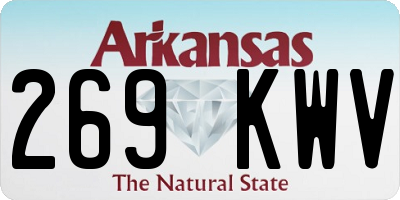 AR license plate 269KWV