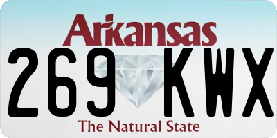 AR license plate 269KWX