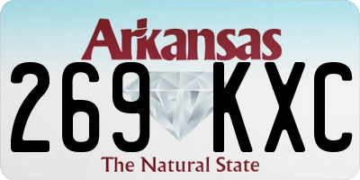 AR license plate 269KXC