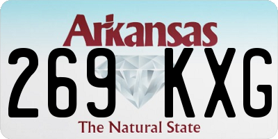 AR license plate 269KXG