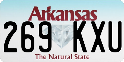AR license plate 269KXU