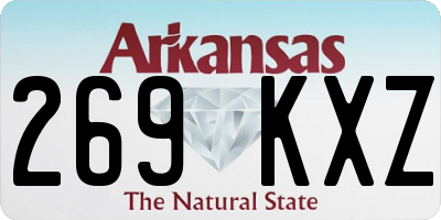 AR license plate 269KXZ