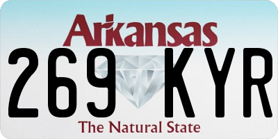 AR license plate 269KYR