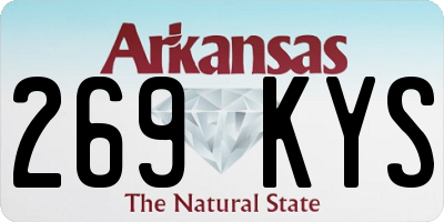 AR license plate 269KYS