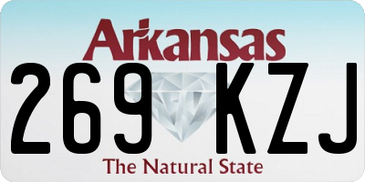 AR license plate 269KZJ