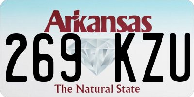 AR license plate 269KZU
