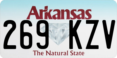 AR license plate 269KZV