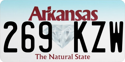 AR license plate 269KZW