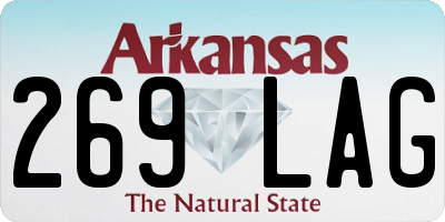 AR license plate 269LAG