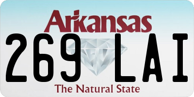 AR license plate 269LAI