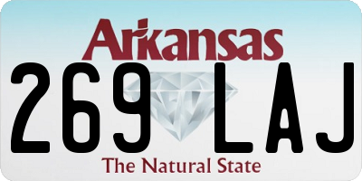 AR license plate 269LAJ