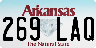 AR license plate 269LAQ