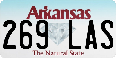AR license plate 269LAS
