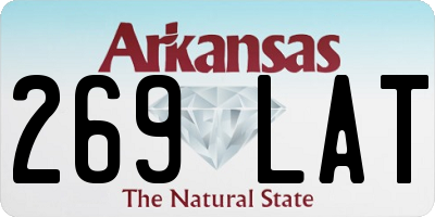AR license plate 269LAT
