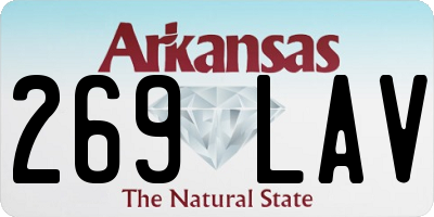 AR license plate 269LAV